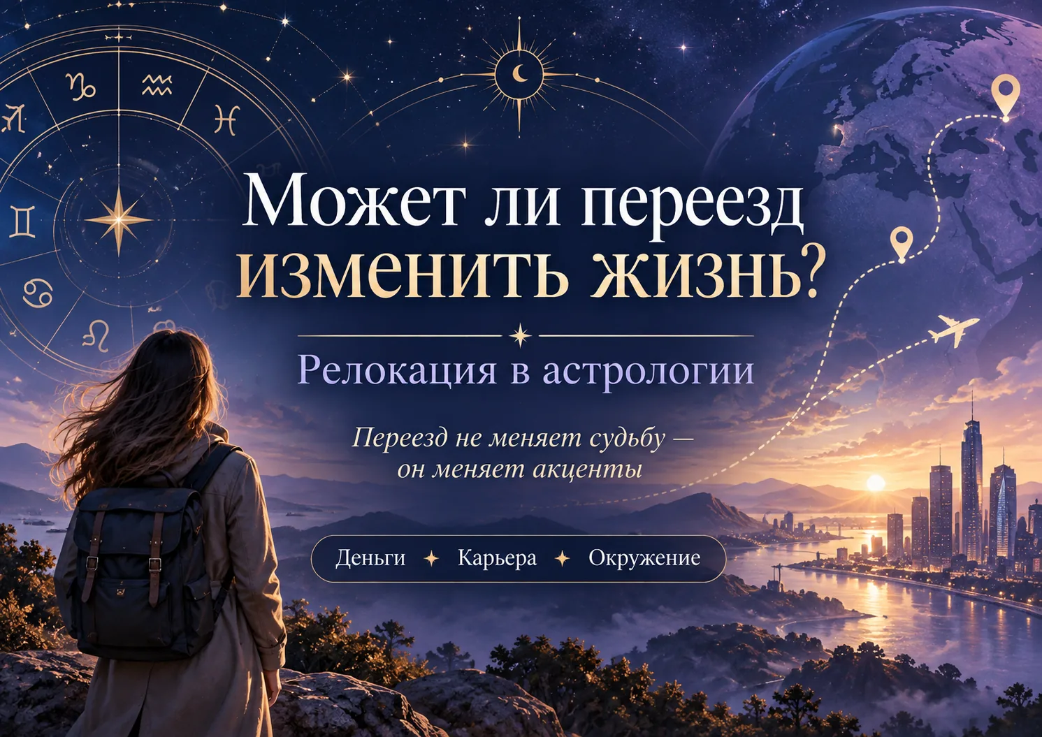 Обложка статьи о переезде и карте релокации